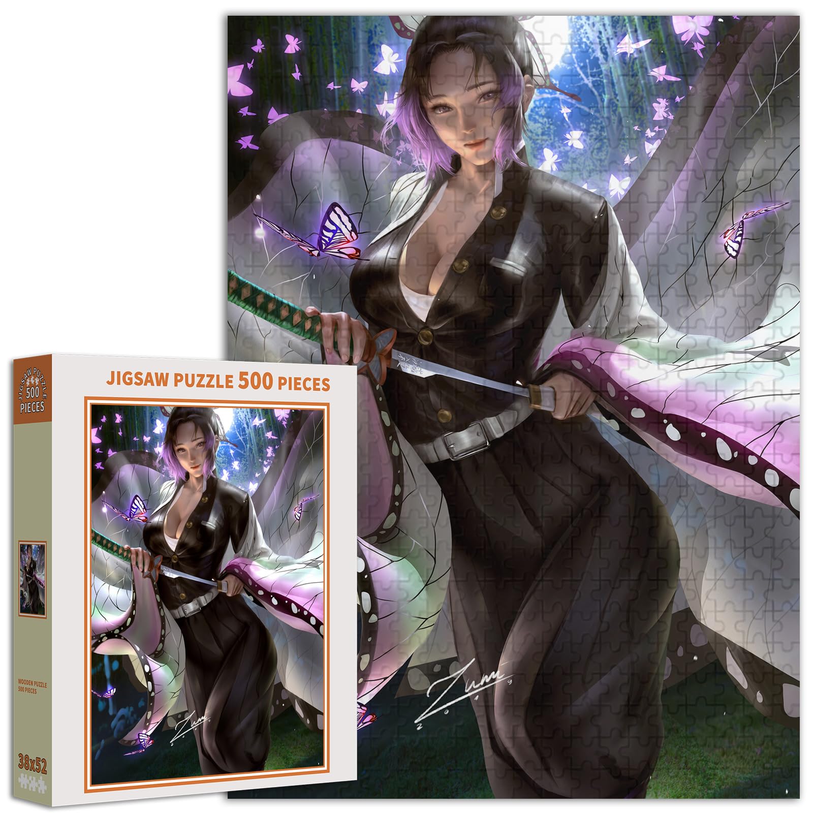 Amazon | 鬼滅の刃 ジグソーパズル 500 PCS XGMZR093-胡蝶 しのぶ きめ